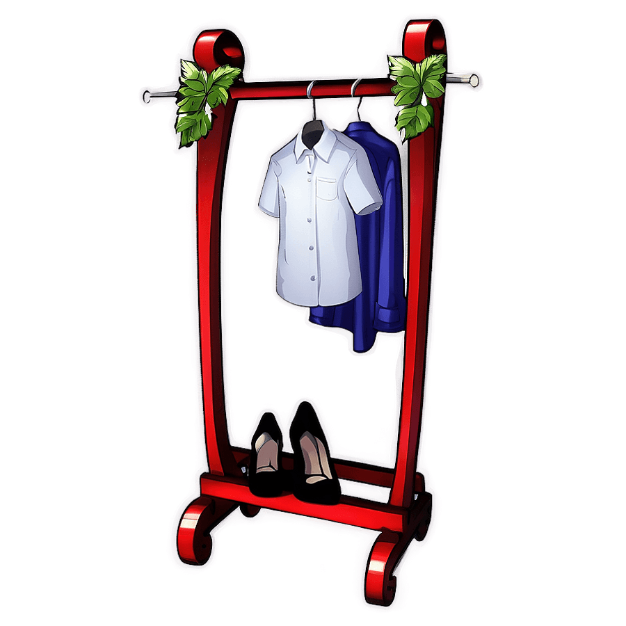 Elegant Clothing Rack Decor PNG ihq19