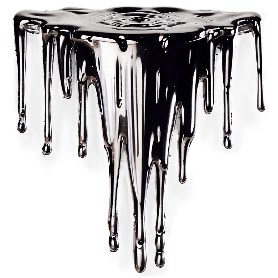 Metallic Spray Paint Drip PNG 96