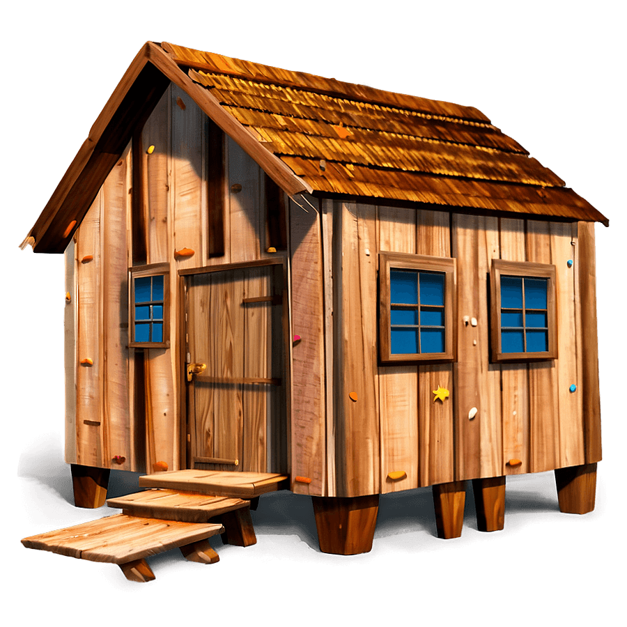 Wooden House Icon PNG 05252024