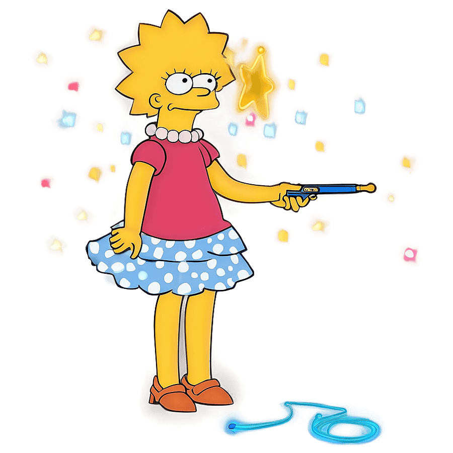 Lisa Simpson with Magic Wand PNG koi