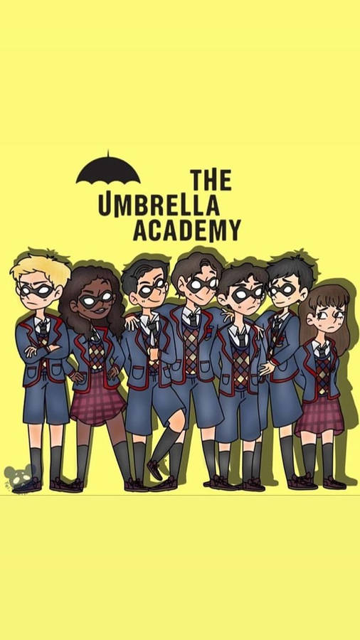 Download Yellow Fan Art The Umbrella Academy Wallpaper | Wallpapers.com