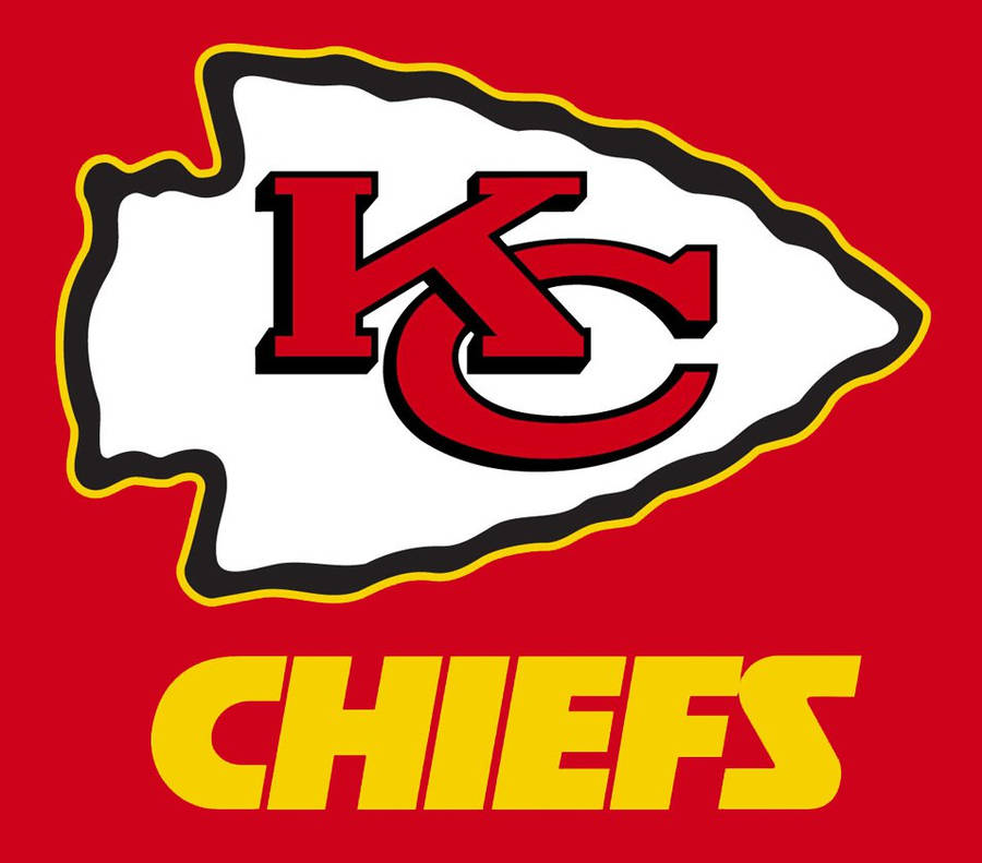 Download Yellow Kansas City Chiefs Logo Red Wallpaper | Wallpapers.com