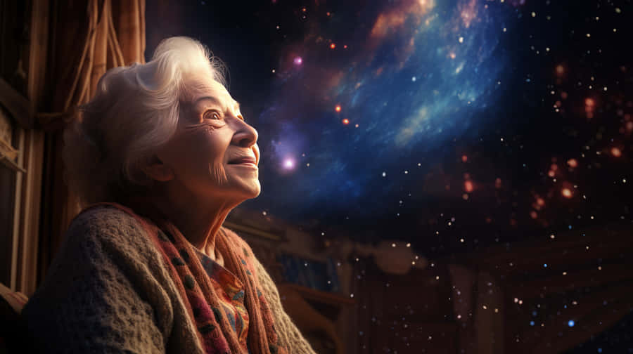 Abuela Mirando al Cosmos