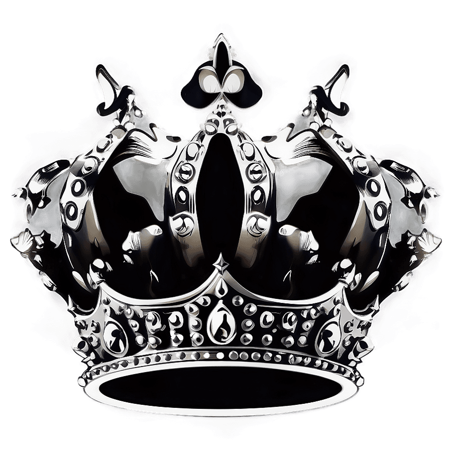 Queen Crown Silhouette Vector PNG 28