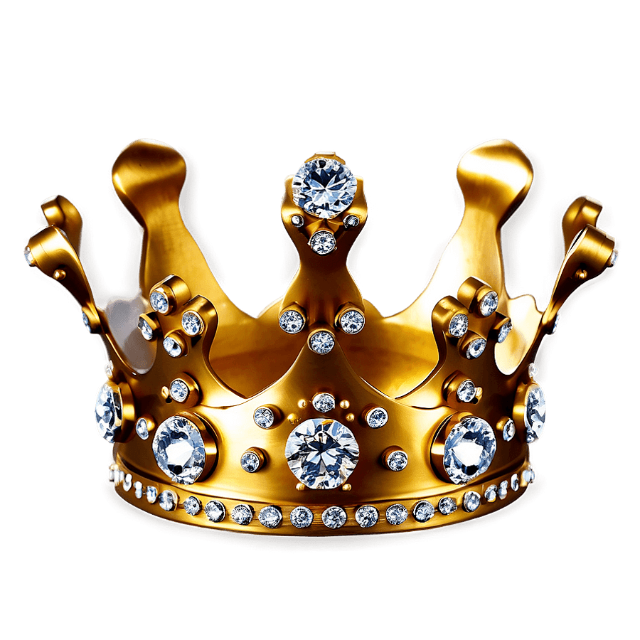 Golden Crown with Diamonds PNG ovg62