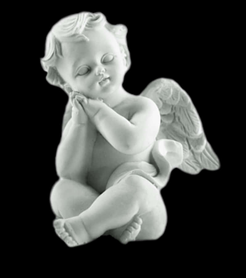 Sleeping Cherub Statue