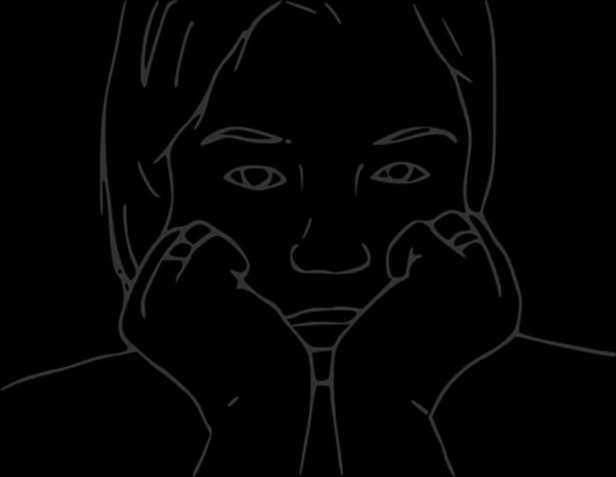 Contemplative Person Silhouette