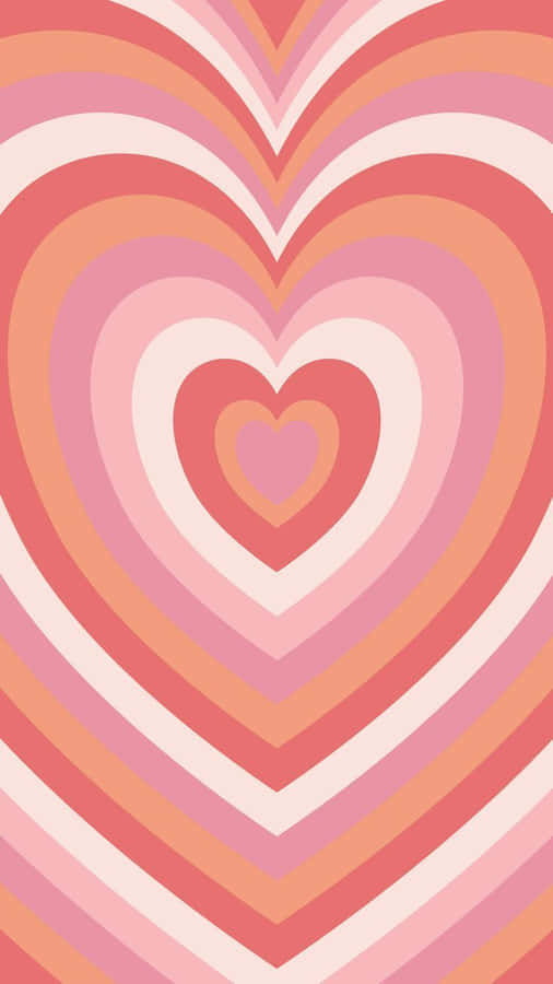 Pattern di Cuori Rosa e Arancione