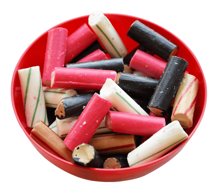 Assorted Licorice Candy Bowl