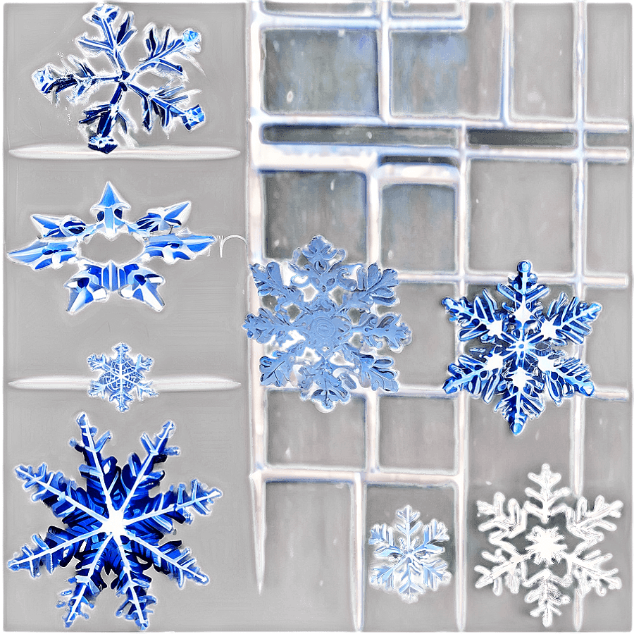 Frosty Snowflakes Overlay PNG wbu69