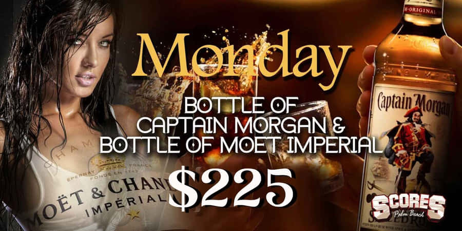 Anúncio de Promoção de Captain Morgan e Moet Imperial