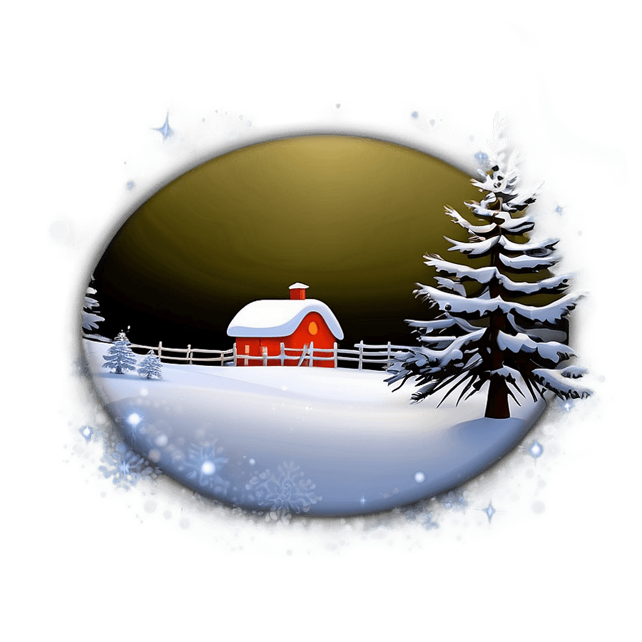 Dreamy Christmas Scene PNG apw97