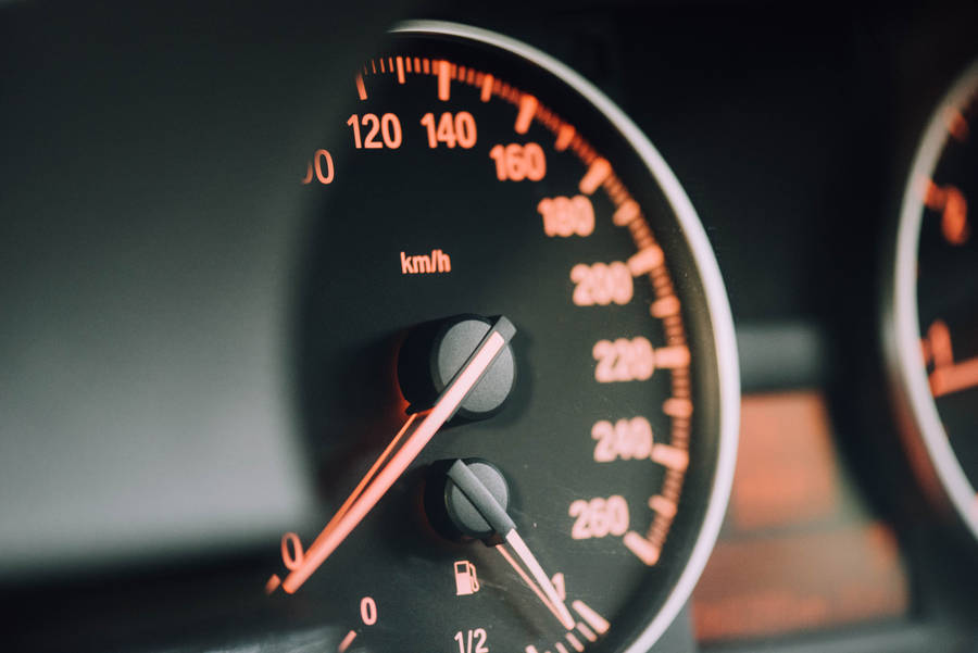 Speed Test Orange Speedometer