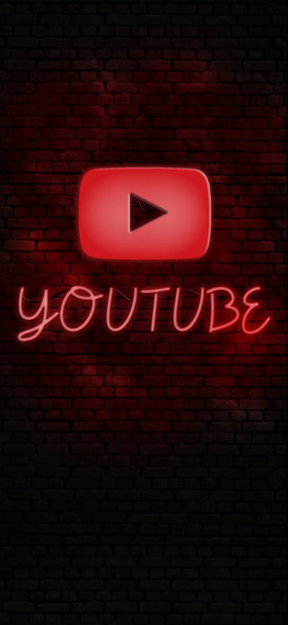 Download Youtube Logo Black Brick Wall Wallpaper | Wallpapers.com