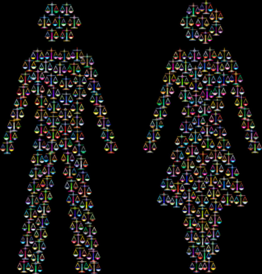 Abstract Silhouettes Composedof Scales
