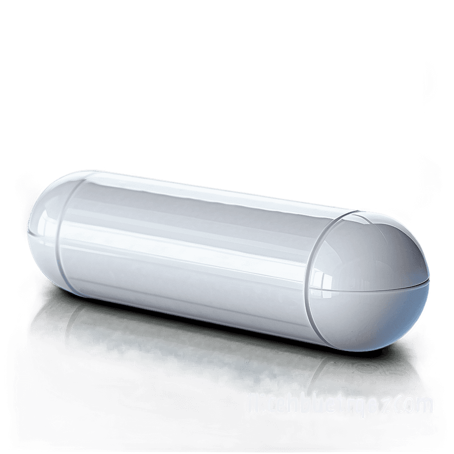 Glossy White Capsule PNG pyj12