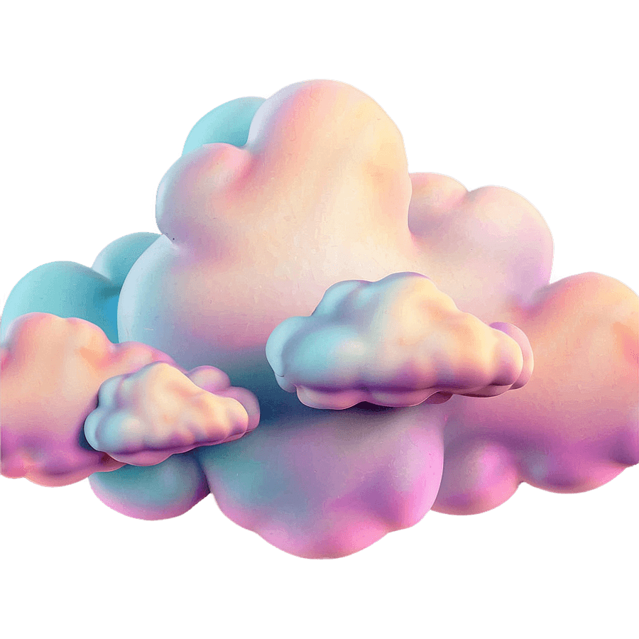Dreamy Pastel Cloudscape PNG 82