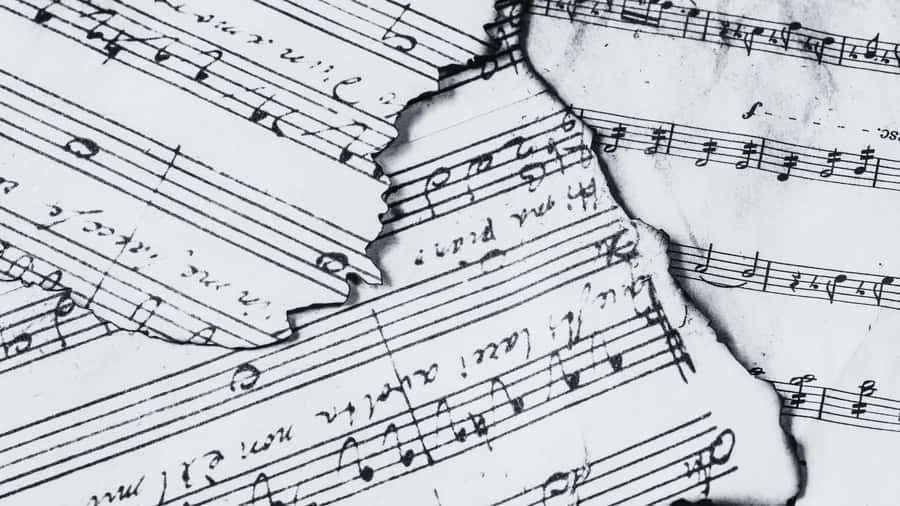 Sortog hvid musik 1920 x 1080 tapet.