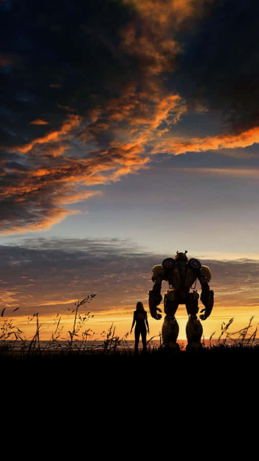 Prontopara a batalha: Aliados humanos se juntam ao poderoso Transformer Bumblebee
