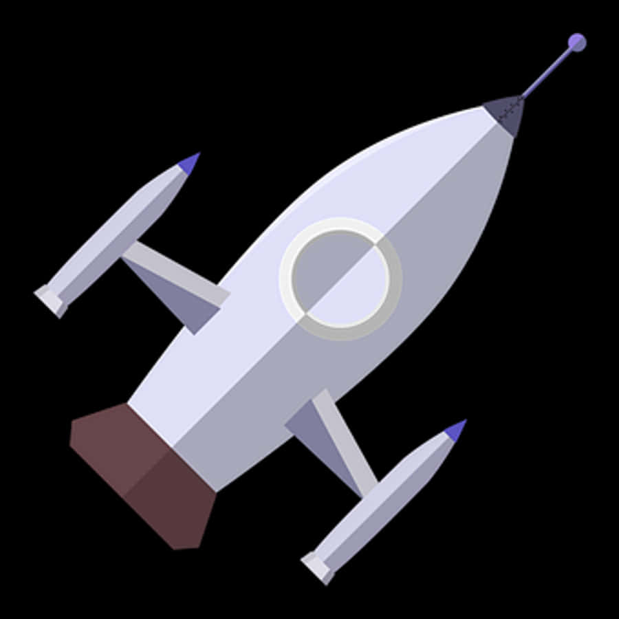 Cartoon Space Rocket Vector