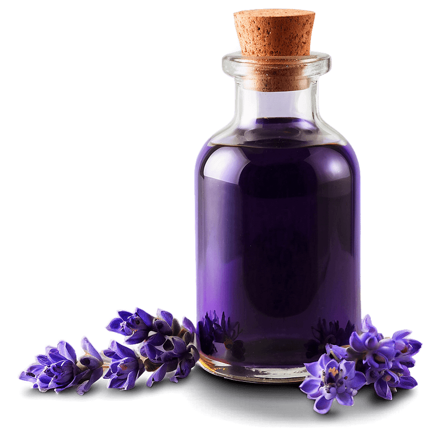 Lavender Oil Bottle PNG 05242024