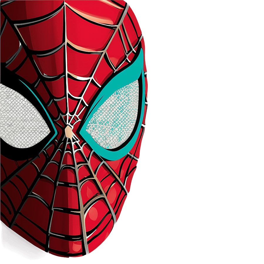 Spiderman Mask Design PNG qcv