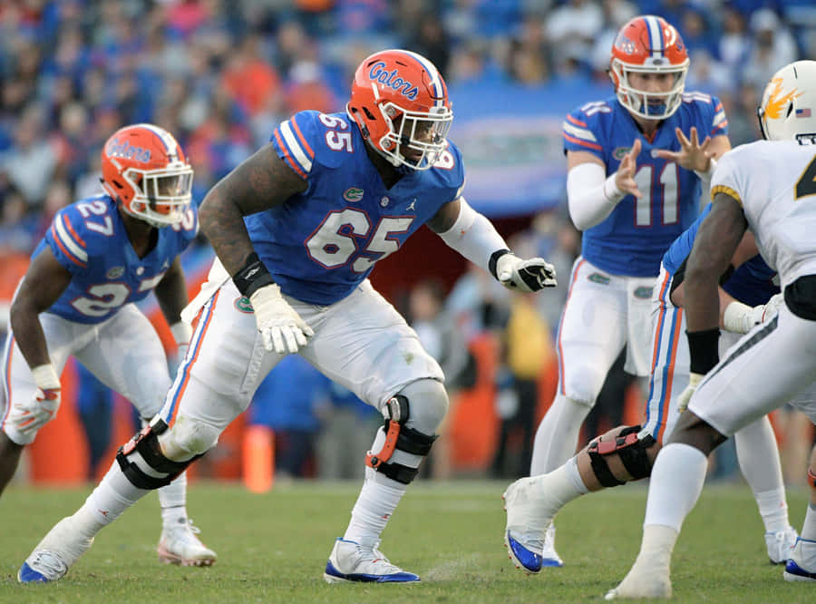 Jawaan Taylor in action during a football game