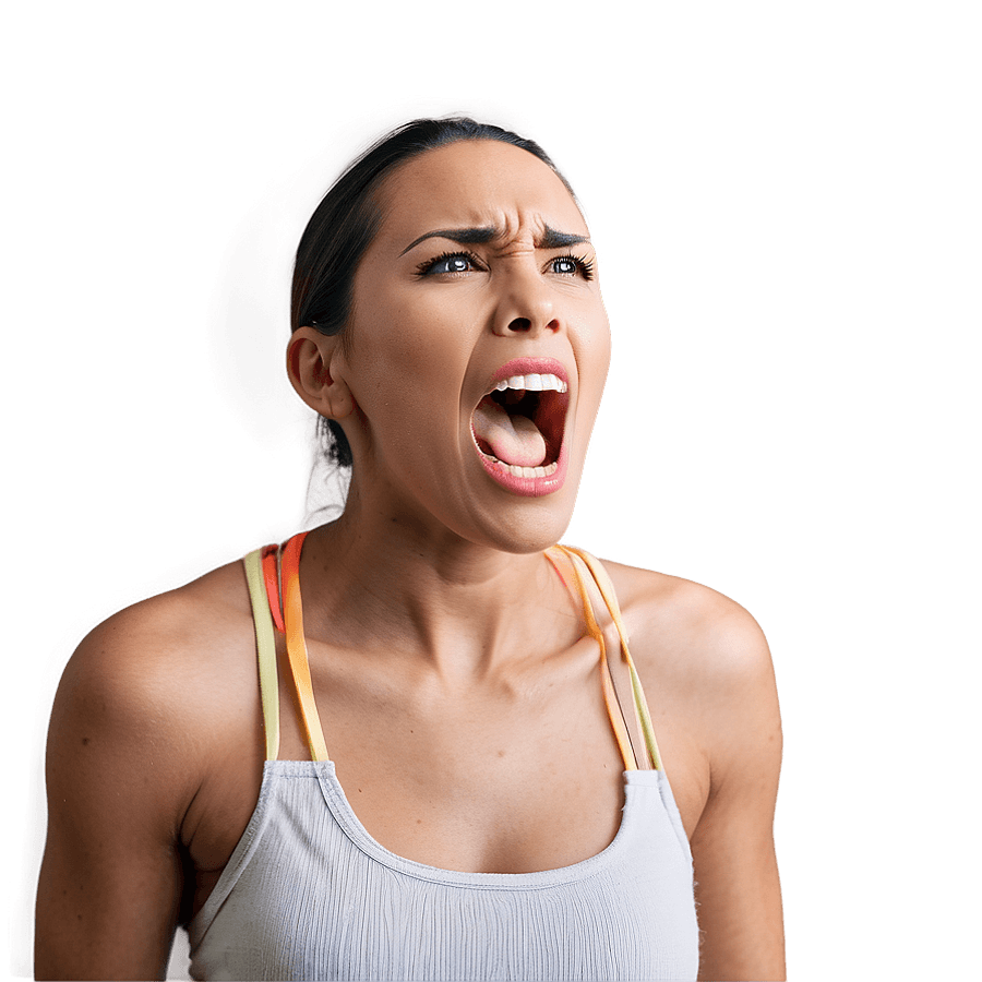 Woman Yelling in Anger PNG xpk