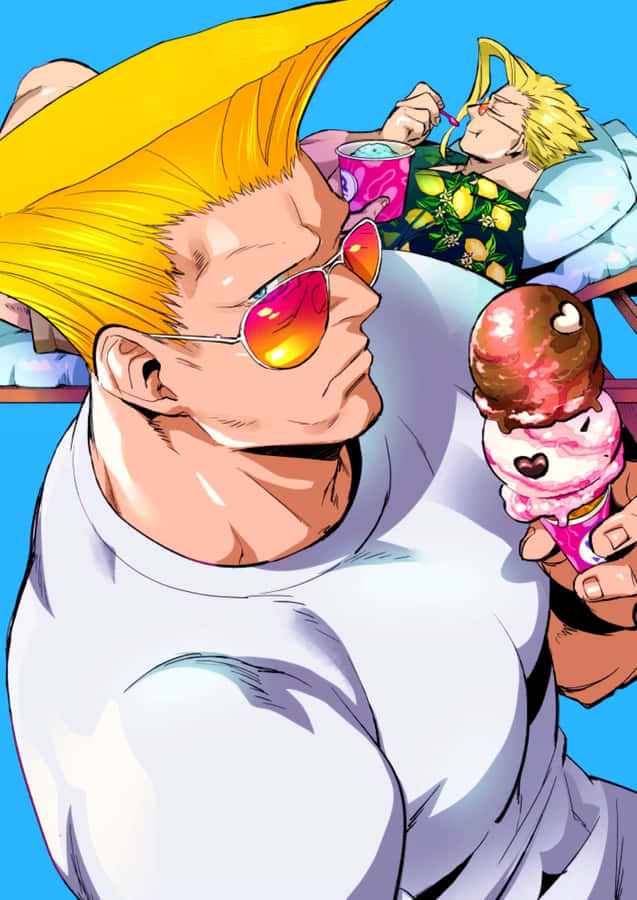 Guile di Street Fighter relax con gelato