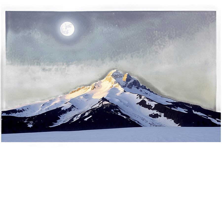 Moonlight on Snowy Peaks PNG 06242024