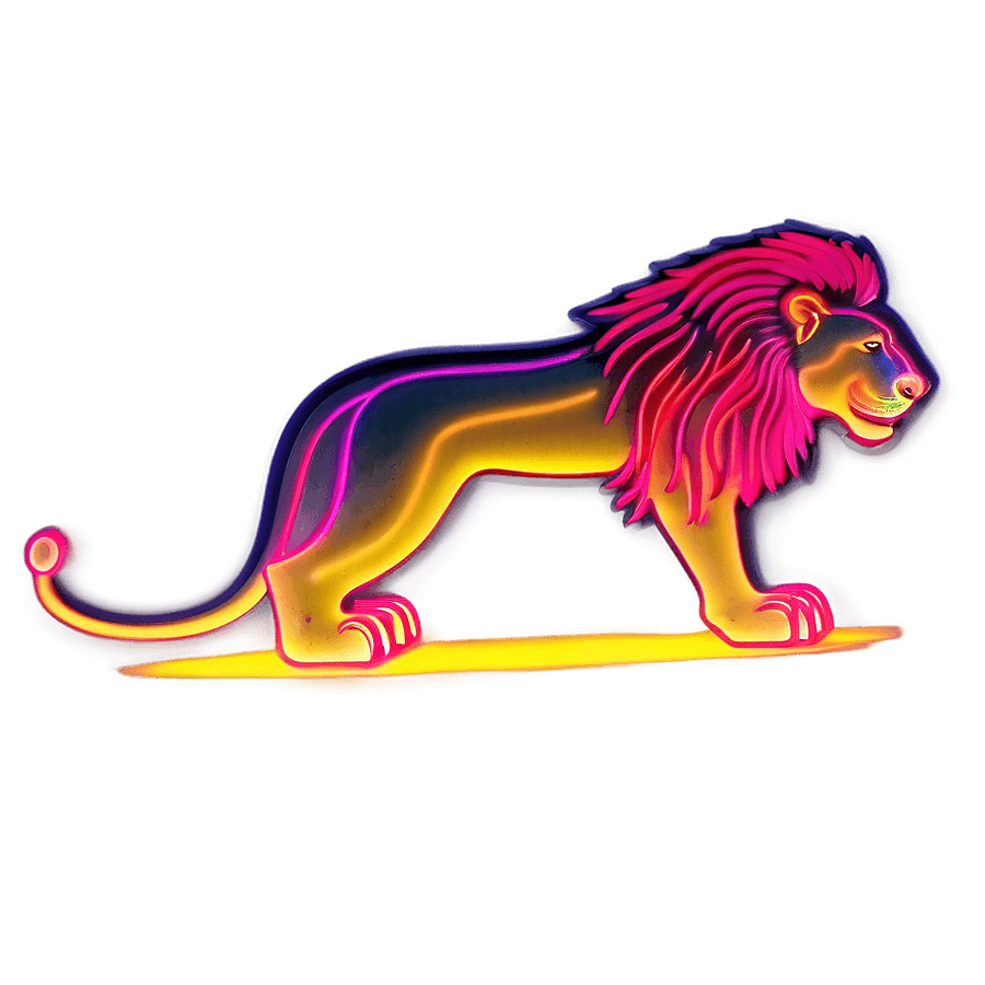 Neon Lion Nightlife Logo PNG 62