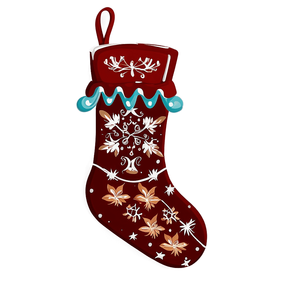 Vintage Style Stocking PNG qab75