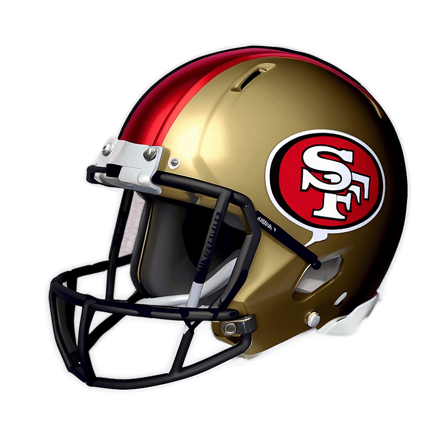 Custom 49ers Football Helmet PNG 67
