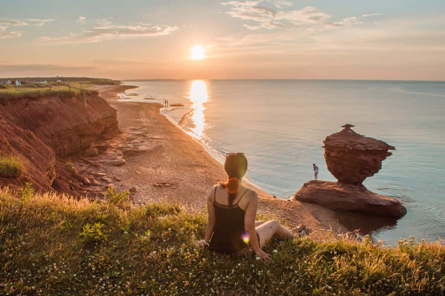 Sonnenuntergang Klippenkontemplation Charlottetown