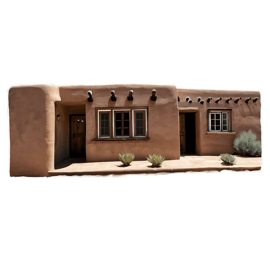 Santa Fe Adobe Architecture PNG 06122024