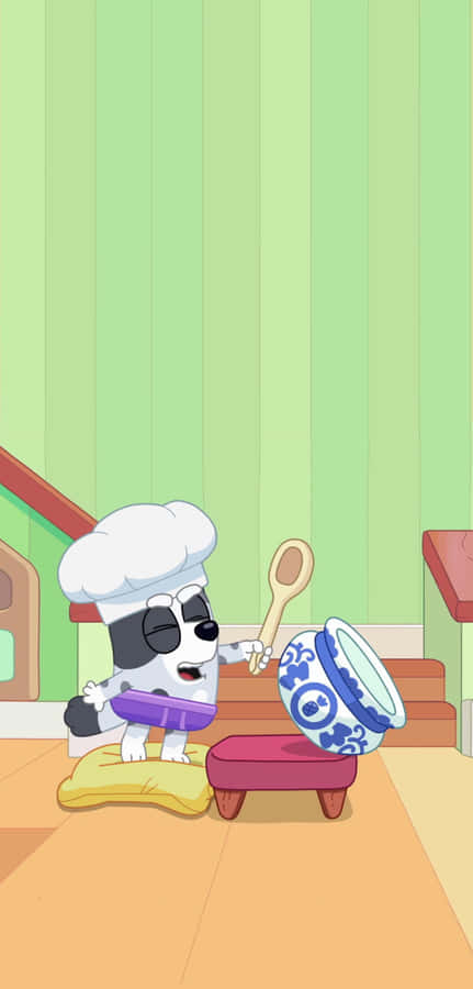 Personagem Chef Bluey em Desenho Animado