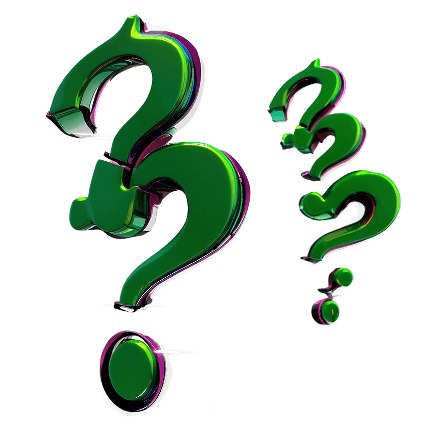 Sleek Riddler Question Mark PNG 06282024