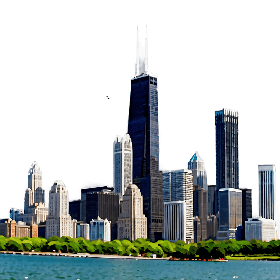 Chicago Skyline in Summer PNG kpk