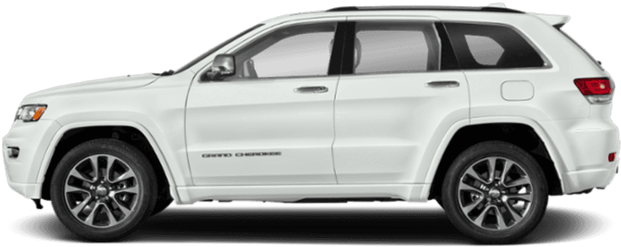 White Jeep Grand Cherokee Side View