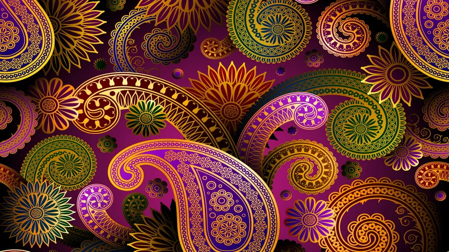 Backdrop With Paisley Patterns