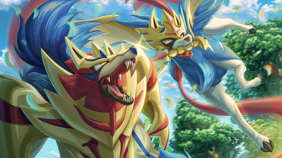 Download Zacian Zamazenta Pokemon Sword And Shield Wallpaper ...