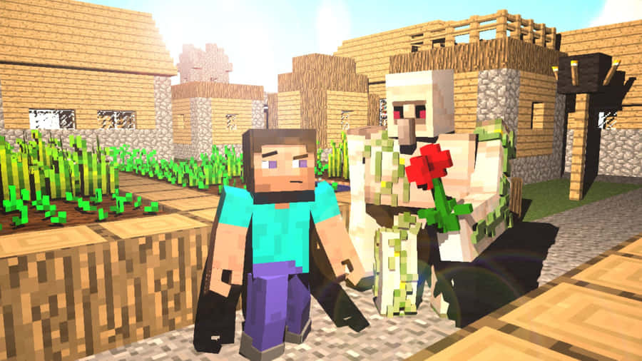 MinecraftIron Golem 1920 x 1080 bakgrundsbild