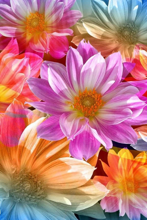 Udtrykdin kærlighed til naturen med iPhone-blomstertapet.