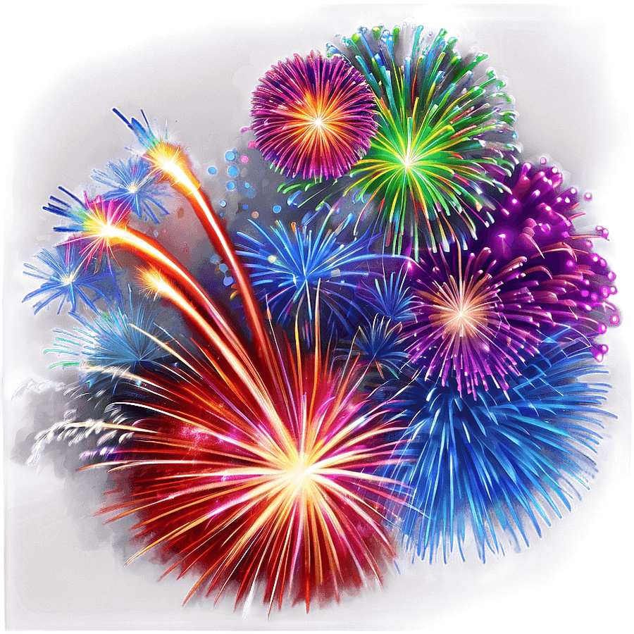 Colorful Firework Display PNG 97