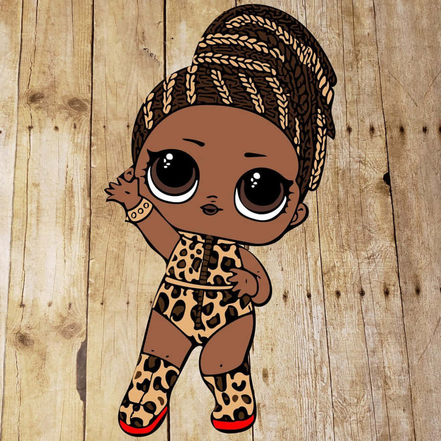 umamenina pequena com uma roupa de estampa de leopardo