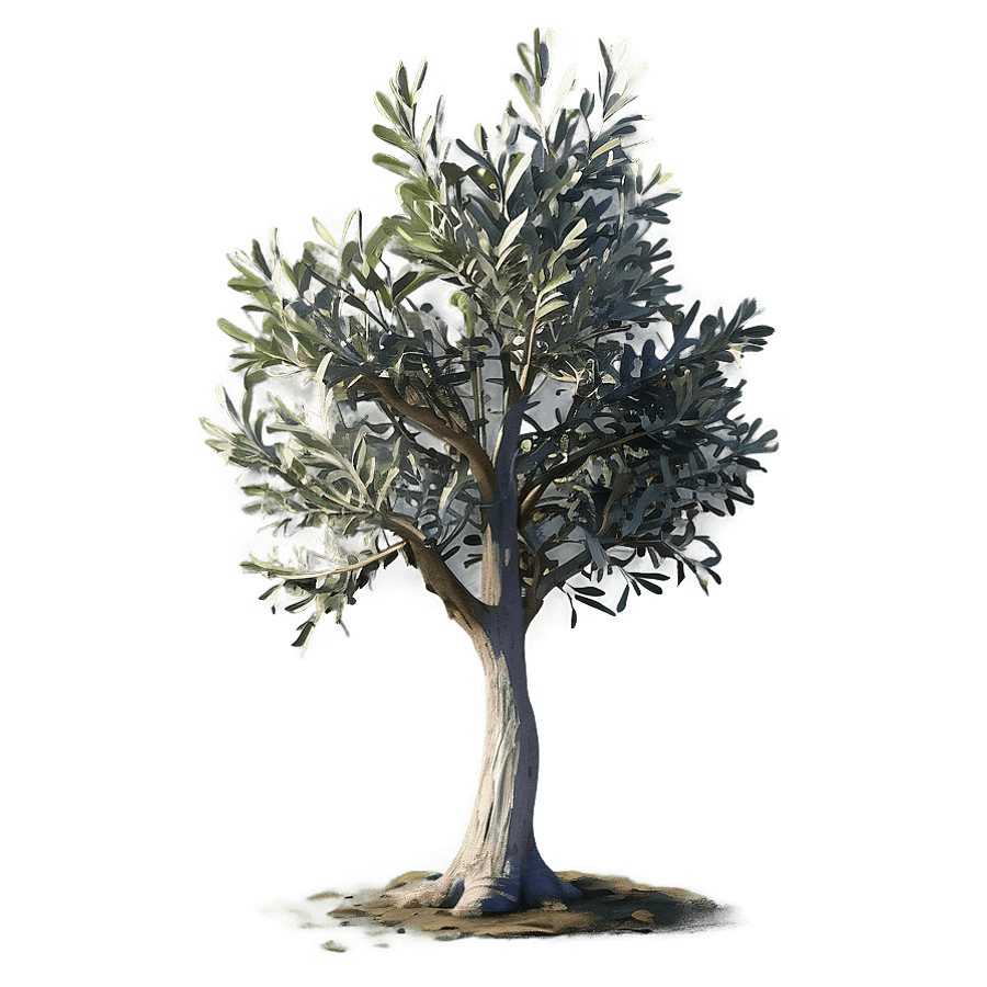 Realistic Olive Tree Drawing PNG 05242024