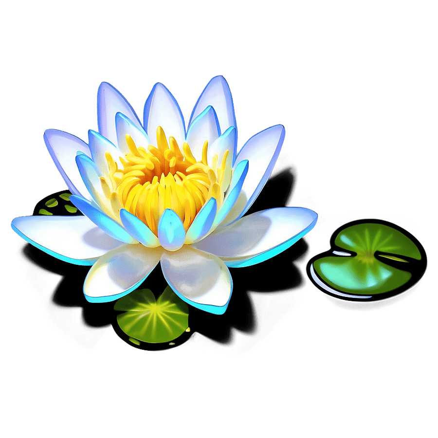 Water Lily Line Art PNG 06112024