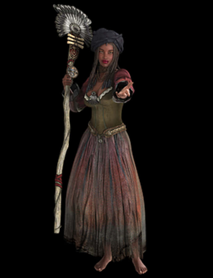 Mystical Womanwith Staff
