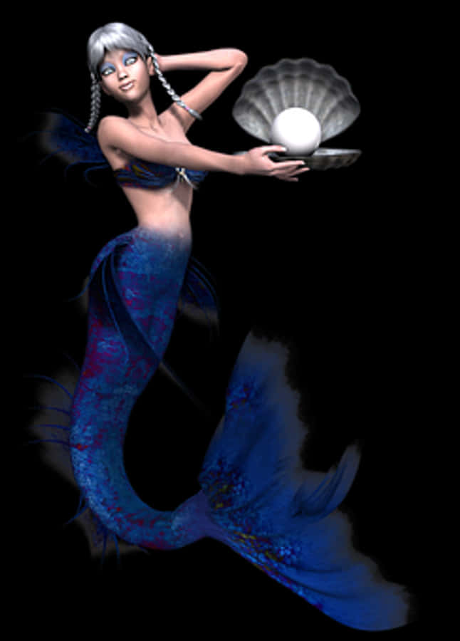 Mystical_ Mermaid_ Holding_ Pearl