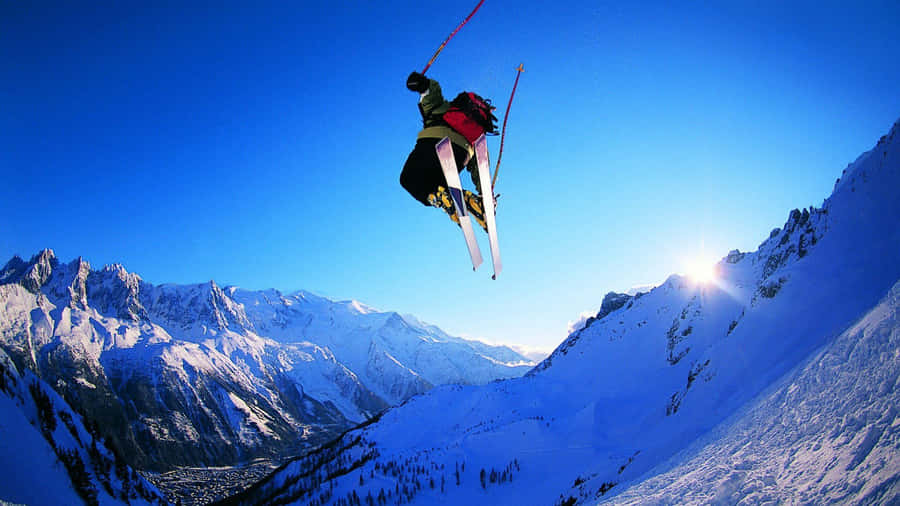 Skier exploring the snowy slopes